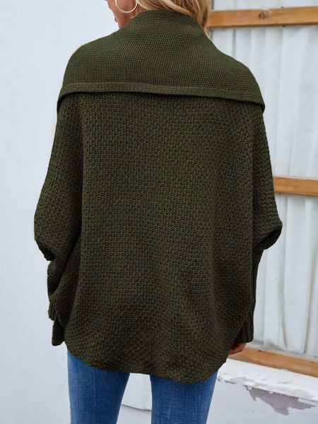 Solid Color Sweater Cardigan Jacket HW53K7Y5K3