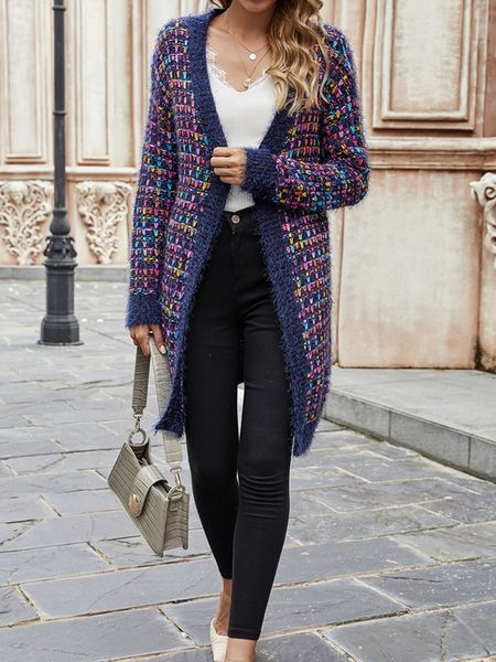 Women's Fashionable Colored Jacket with Pockets HFLHHSEW4R