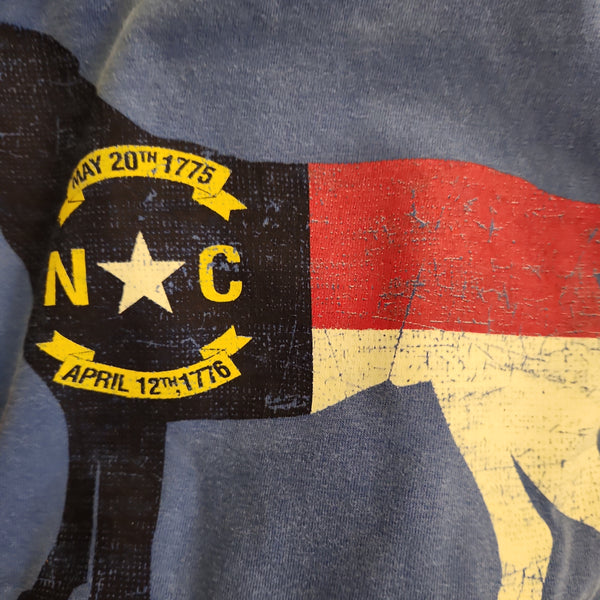 NC State Flag Dog L/S T