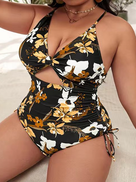 Plus Size Swimwear One-piece Printed Bikini Swimsuit Summer Holiday HW5C5ULS3Y