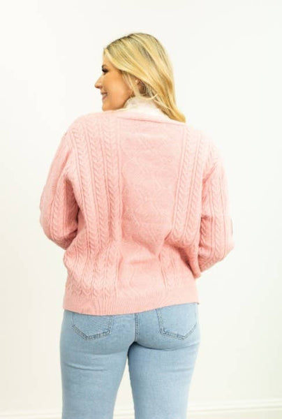 Pink Gingerbread Man Cardigan