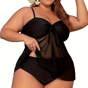 Women's Plus Size Tankini Swimsuit Layered 2 Piece Bikini Set HEQZUM6FUU