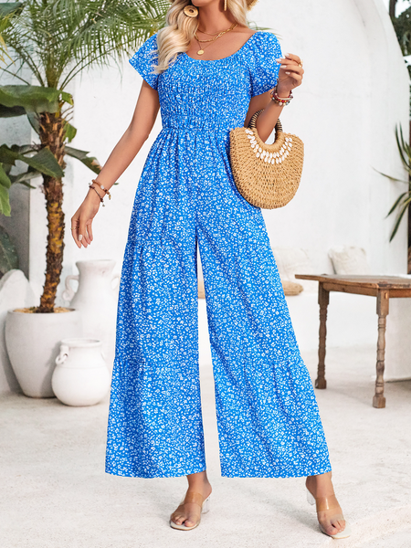 Printed Round Collar Overall Pants HEQ3XHW8NT