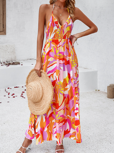 Women's Floral Print Cami Backless Long Dress HW775H8NB5