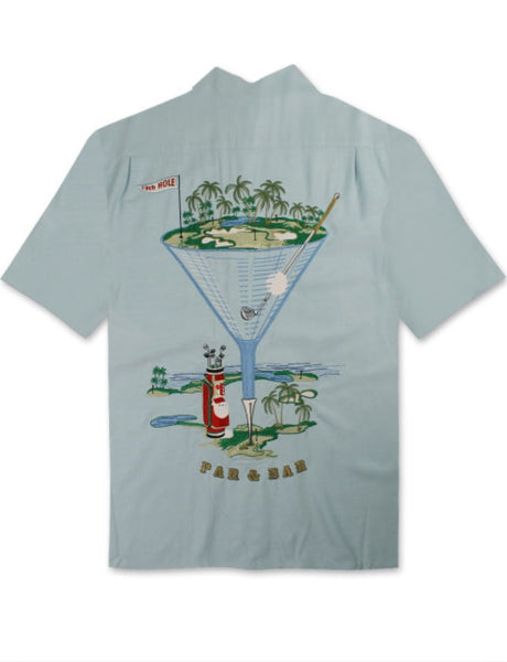 Par and Bar Embroidered Camp Shirt