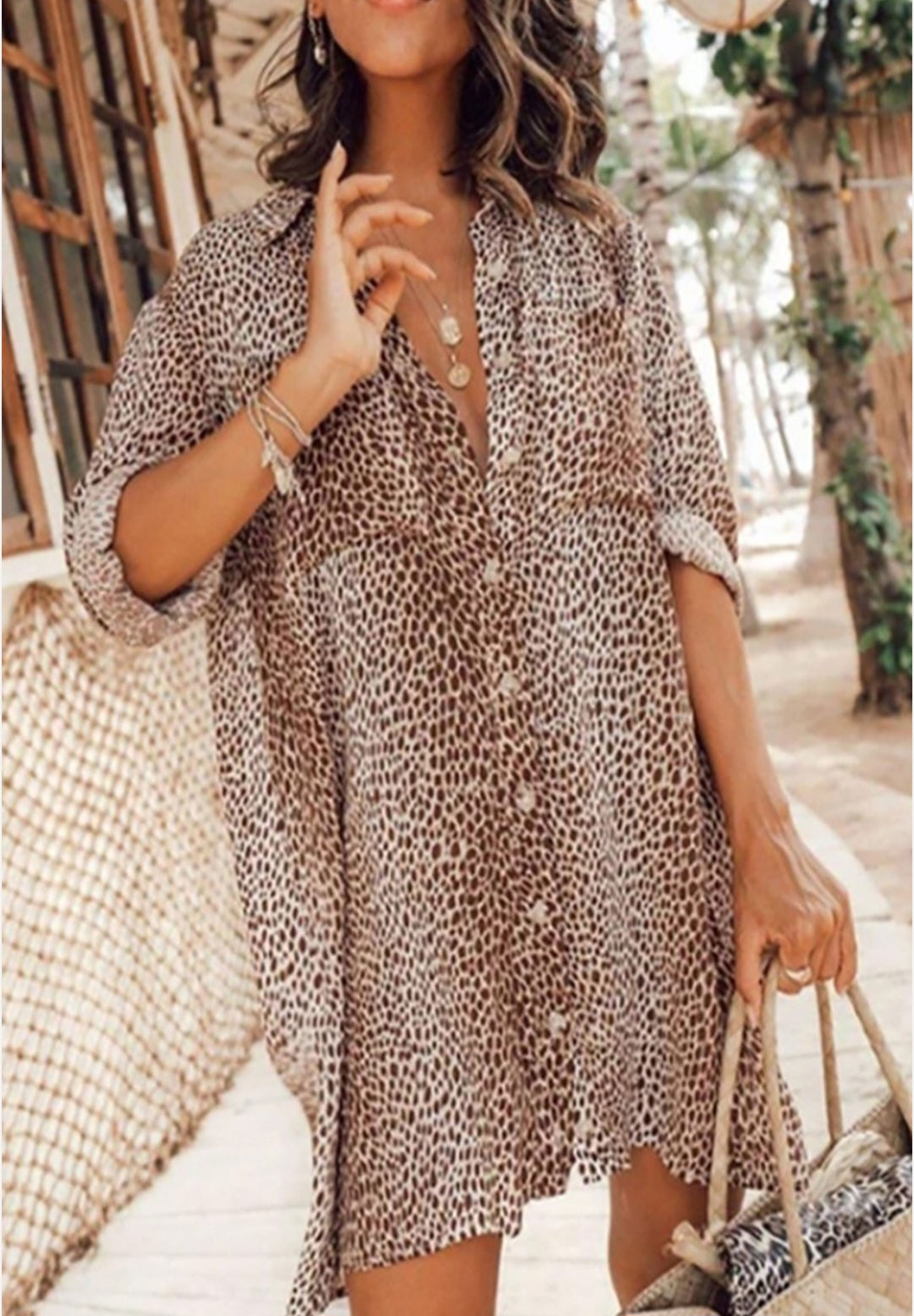 cheetah shirt dress New Amelia Shirt-dress In Cheetah Print For Women