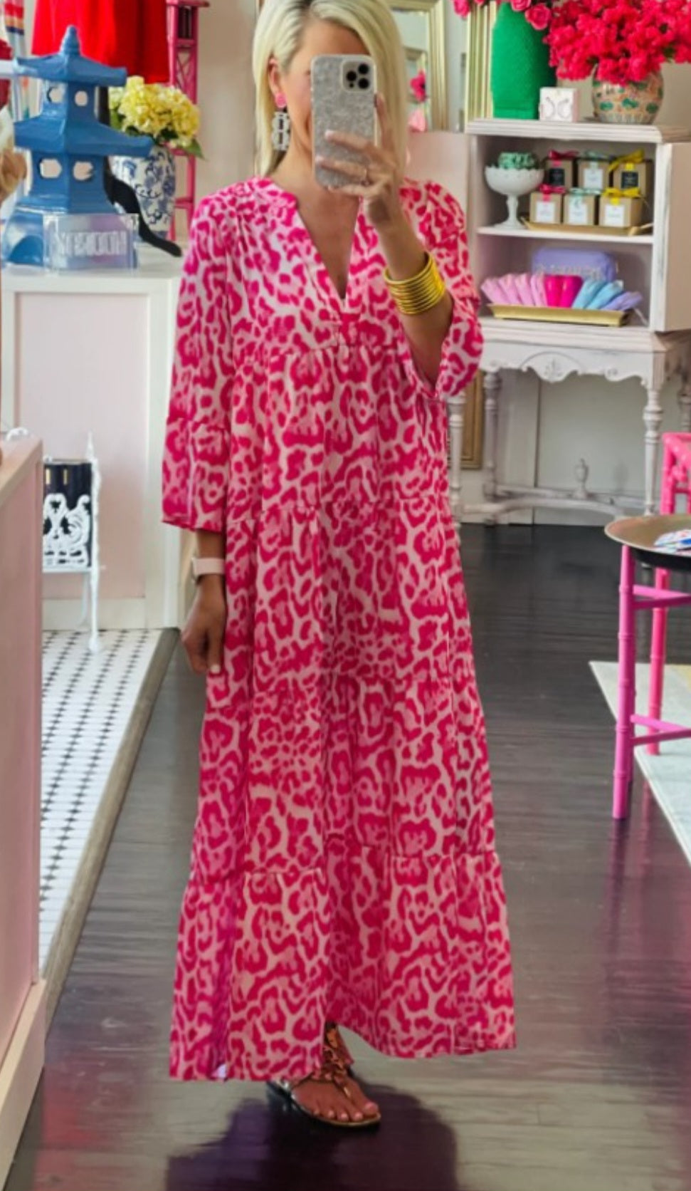 HOT PINK ANIMAL PRINT DRESS Poodle's Island Wear Gifts & Jewelry HOT PINK ANIMAL PRINT DRESS Poodle's Island Wear Gifts & Jewelry