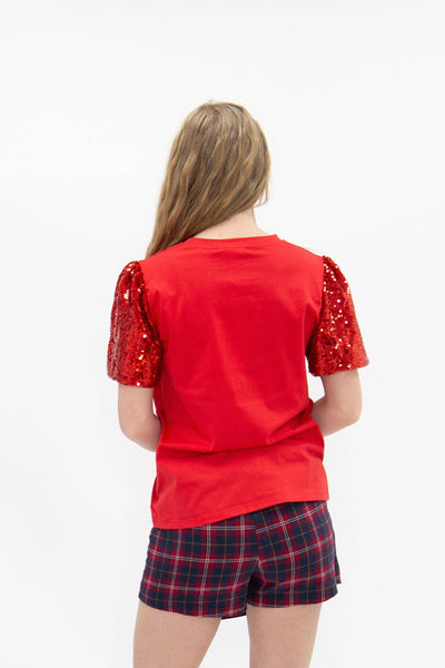 Christmas Cocktails on Princess Top, Red