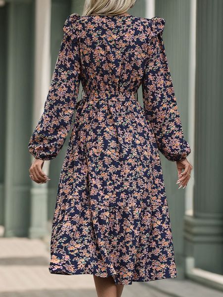 Long Sleeved Printed Dress HEBFABDDNF