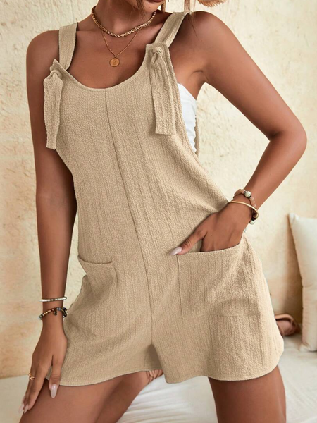 Casual And Fashionable Suspender Shorts Jumpsuit HWWT8KAFX5