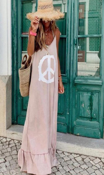 Bohemian Style Peace Dress