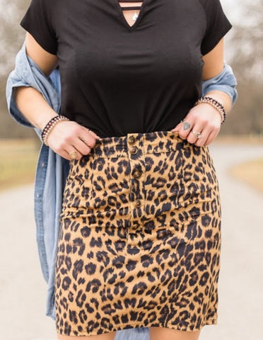 Ally Cat Leopard Skirt