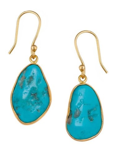 Alchemia Sleeping Beauty Turquoise Free-form Drop Earrings