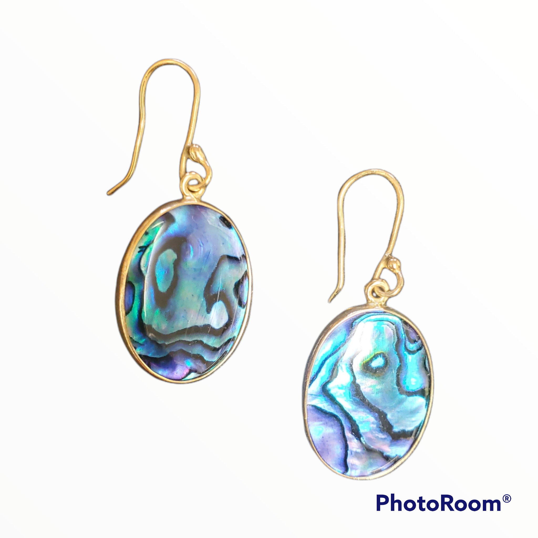 ALCHEMIA BLUE ABALONE SHELL EARRINGS Poodle s Island Wear Gifts